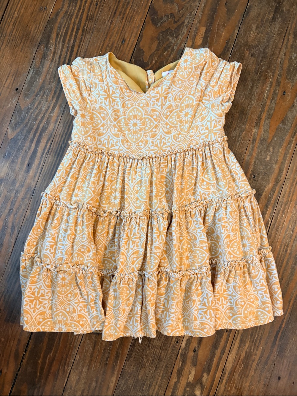 Tommy Bahama Yellow Floral Tiered Dress for Girls